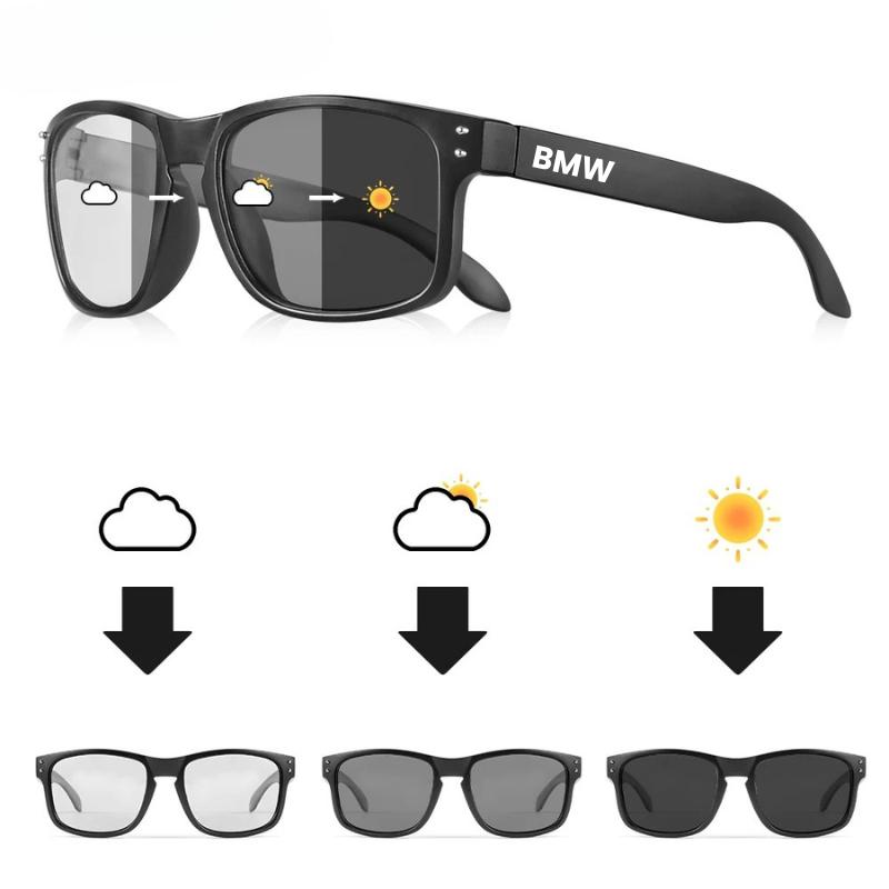 Óculos de sol polarizados fotocromáticos da marca BMW