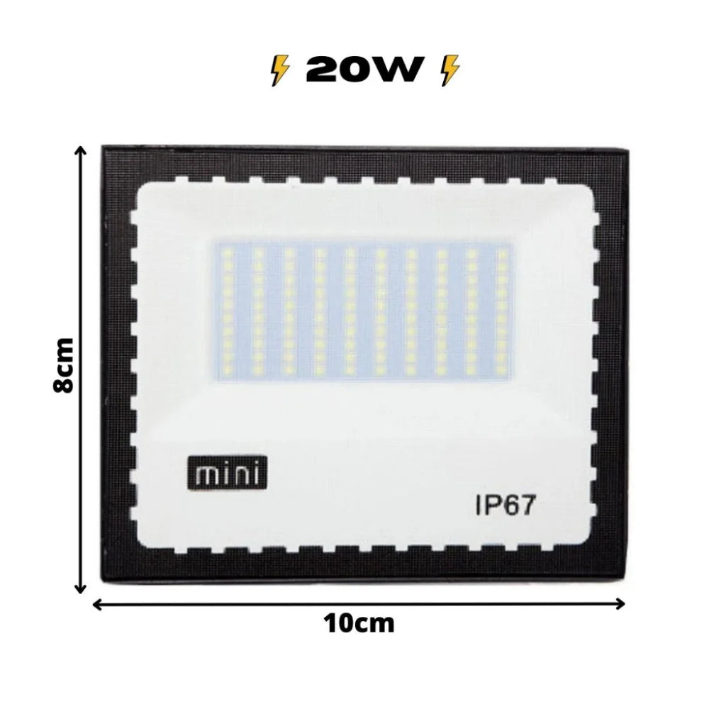 Refletor LED Spotlight 20W IP67 à prova d'água-SMD Branco quente 3000K