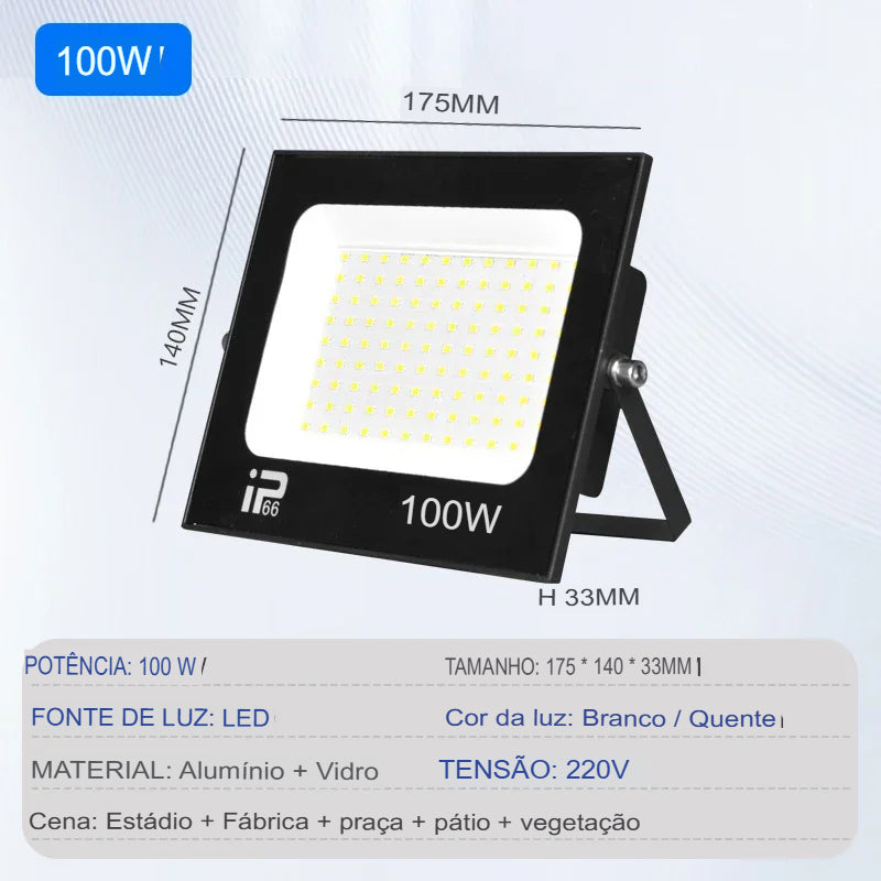 Holofote LED para exterior IP66