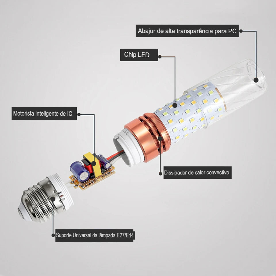 10PCS E27 LED Lâmpada de milho 3W 6W 9W 12W 15W