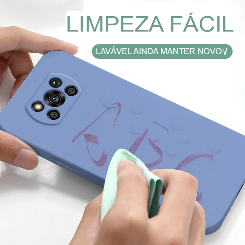 Luxo original caso de telefone de silicone líquido para xiaomi