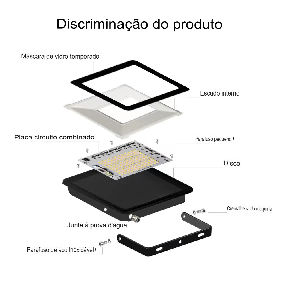Holofote LED AC220V para exterior