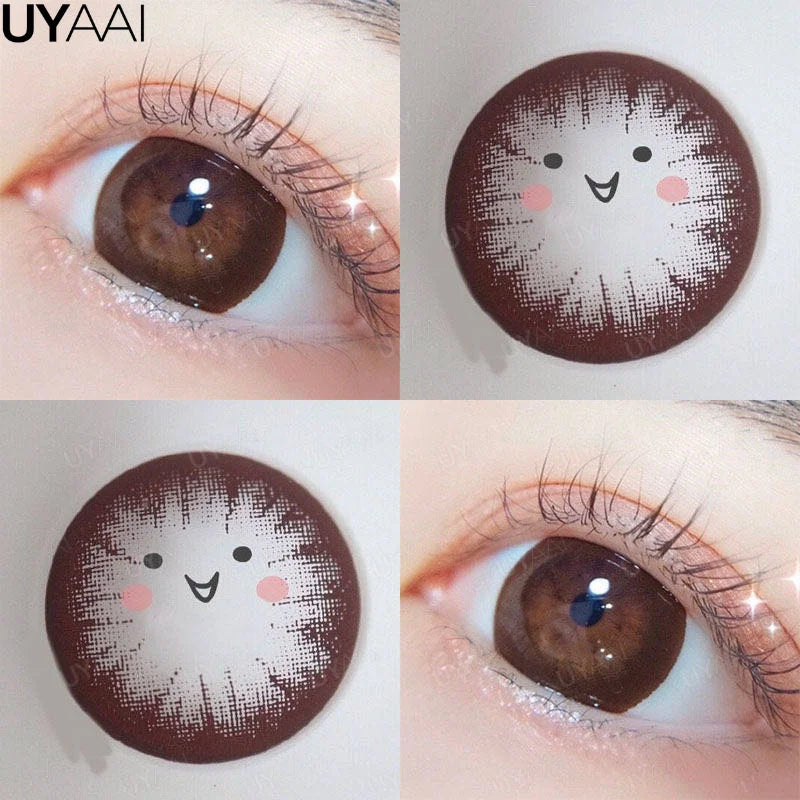 UYAAI 15mm Big Diameter Black Lenses 14.5mm Lenses Colored Contact Lenses for Eyes Big Eye Lenses Natural Look Lenses