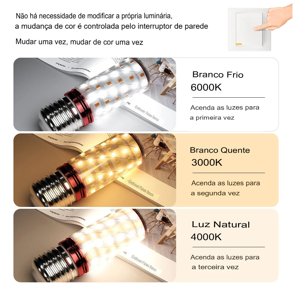 10PCS E27 LED Lâmpada de milho 3W 6W 9W 12W 15W