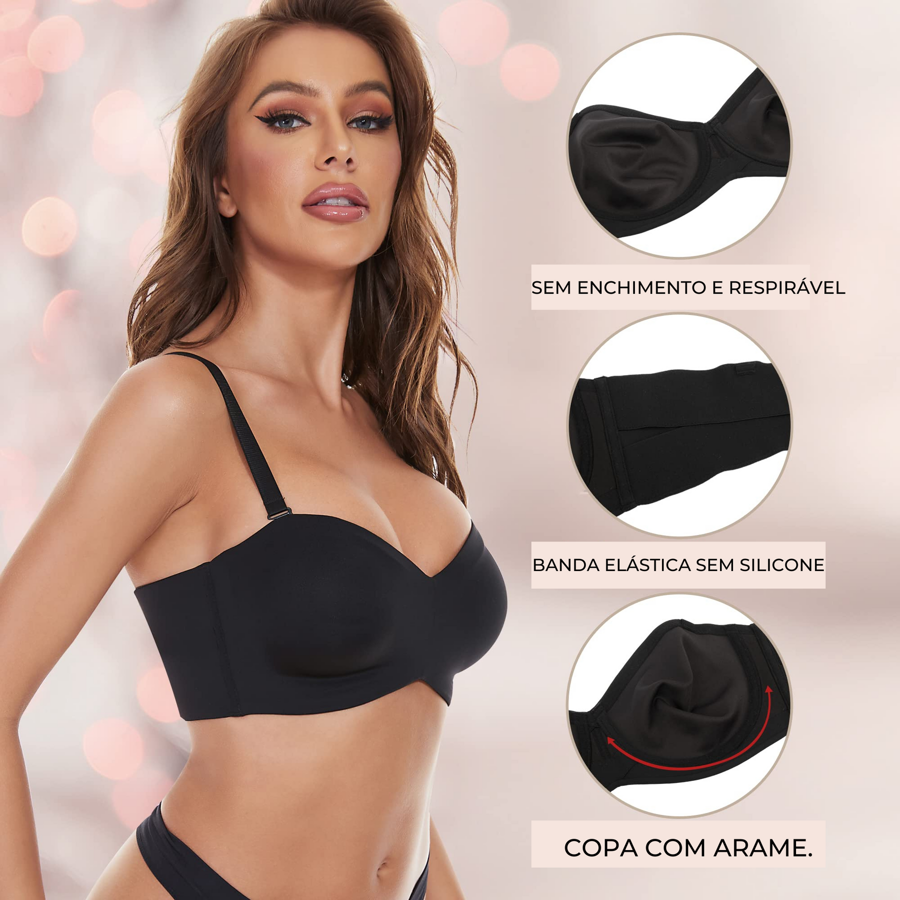 Sutiã Alças Removíveis - Louise (Compre 1 Leve 2)