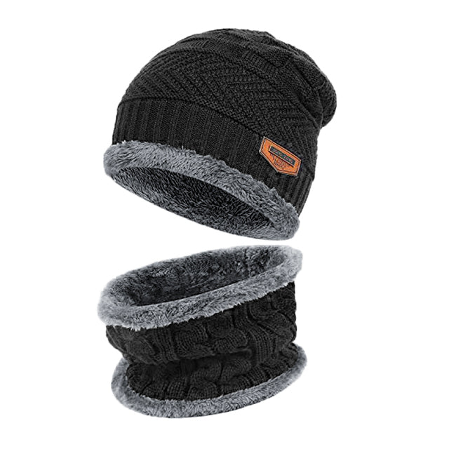 KIT Conjunto Touca Gorro Térmico com Cachecol + Luvas