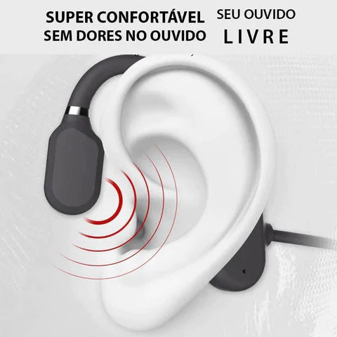 Fone de condução óssea bluetooth