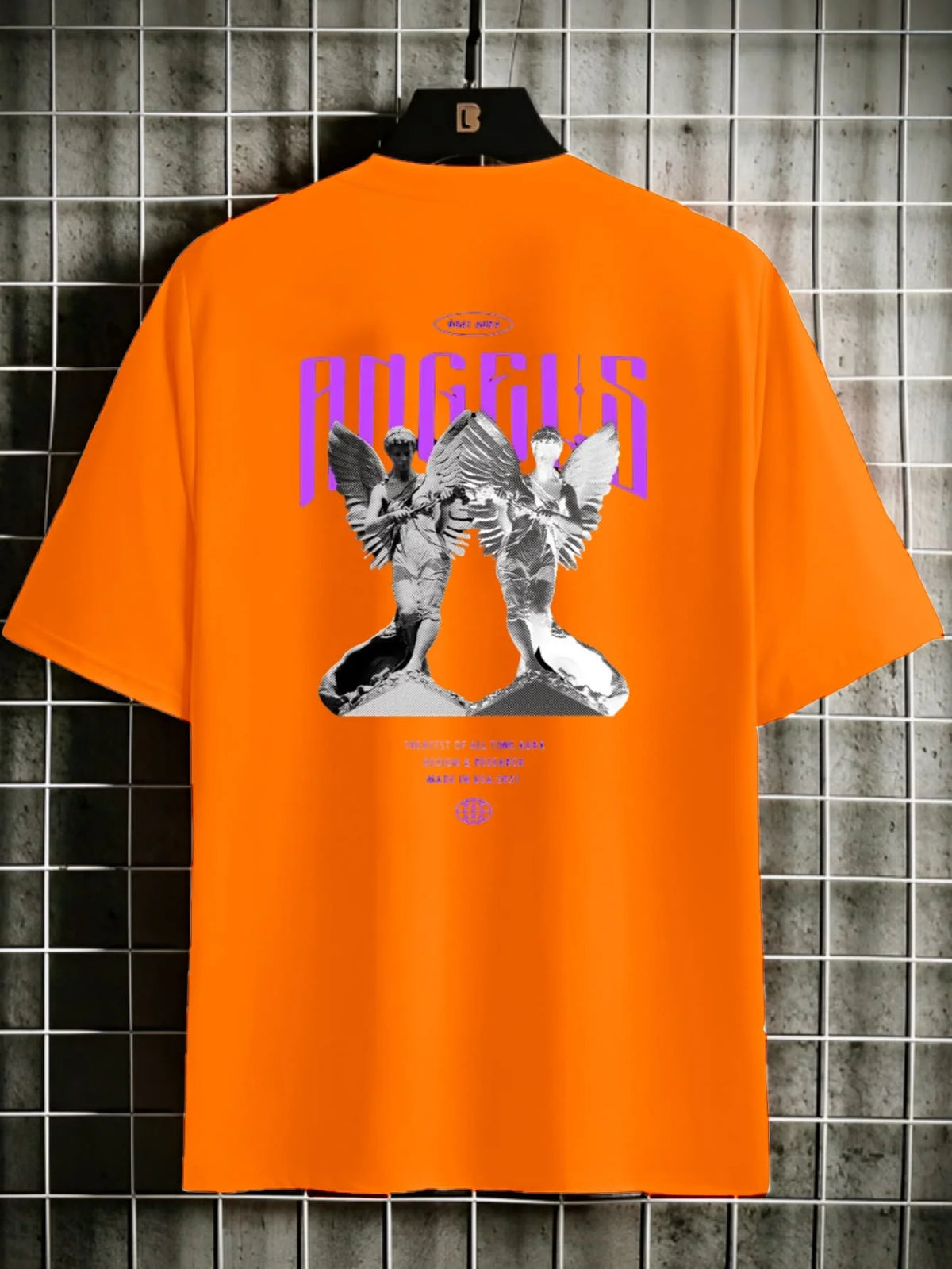 Camiseta Masculina Streetwear Algodão Estampada Angels
