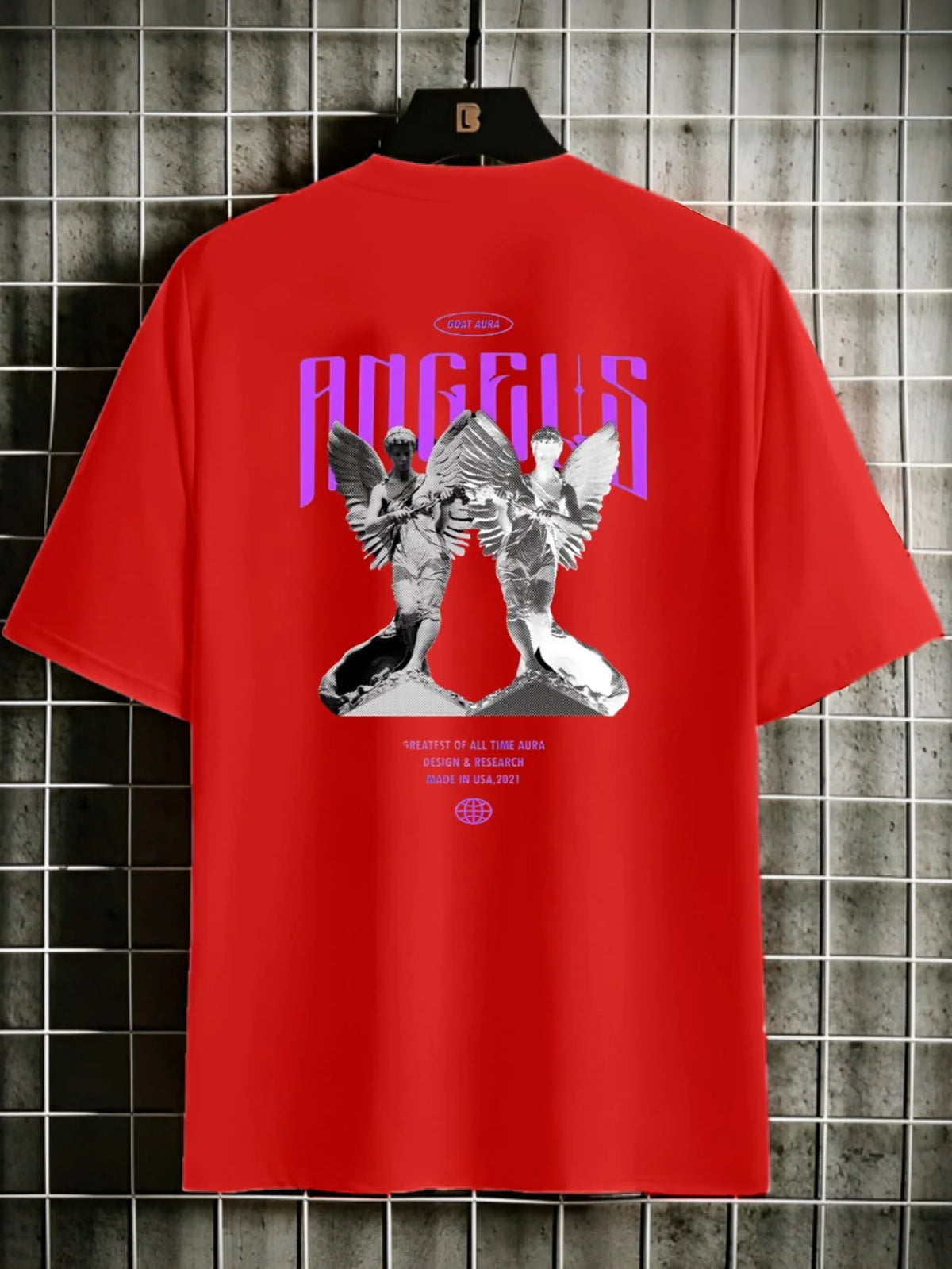 Camiseta Masculina Streetwear Algodão Estampada Angels