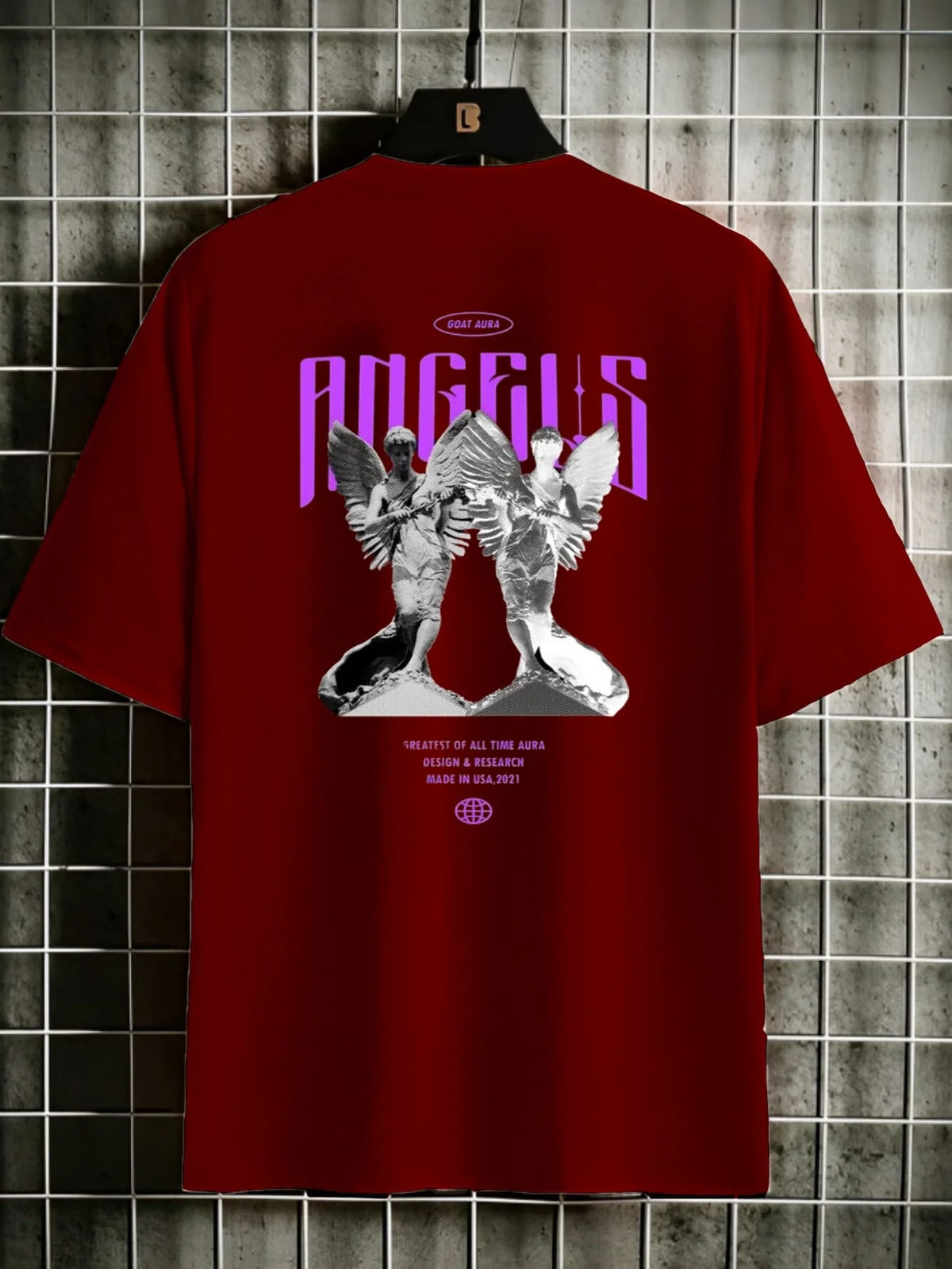 Camiseta Masculina Streetwear Algodão Estampada Angels