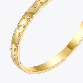 Pulseira Estrelada De Zircão 18K