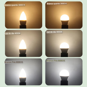 Lâmpada de vela LED 5-12pcs E27 E14