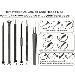 Kit de ferramentas para estourar espinhas com 6 peças