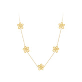 Colar De Pingente Flor  Bolinhas
