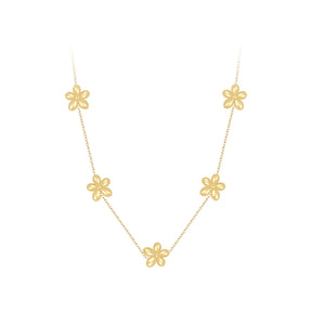 Colar De Pingente Flor  Bolinhas