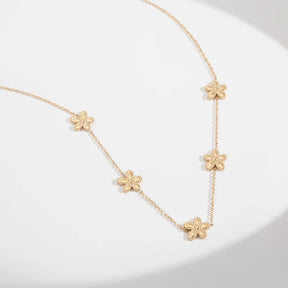 Colar De Pingente Flor  Bolinhas