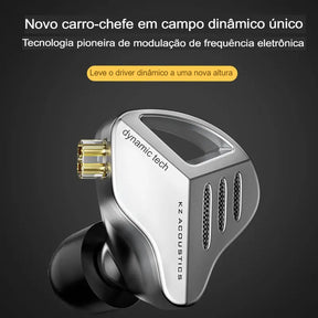 KZ ZVX Fones De Ouvido Dinâmico