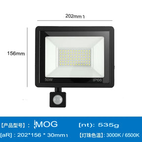 Holofotes LED Sensor de movimento PIR IP66 à prova d'água
