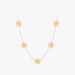 Colar De Pingente Flor  Bolinhas