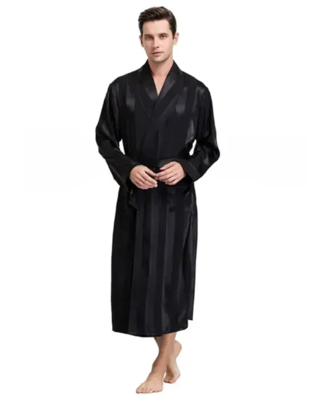 Roupão de banho masculino cetim estampado