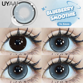 UYAAI 15mm Big Diameter Black Lenses 14.5mm Lenses  Colored Contact Lenses for Eyes Big Eye Lenses Natural Look Lenses