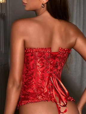 LIQUIDAÇÃO: Espartilho Lingerie - Calcinha de Brinde
