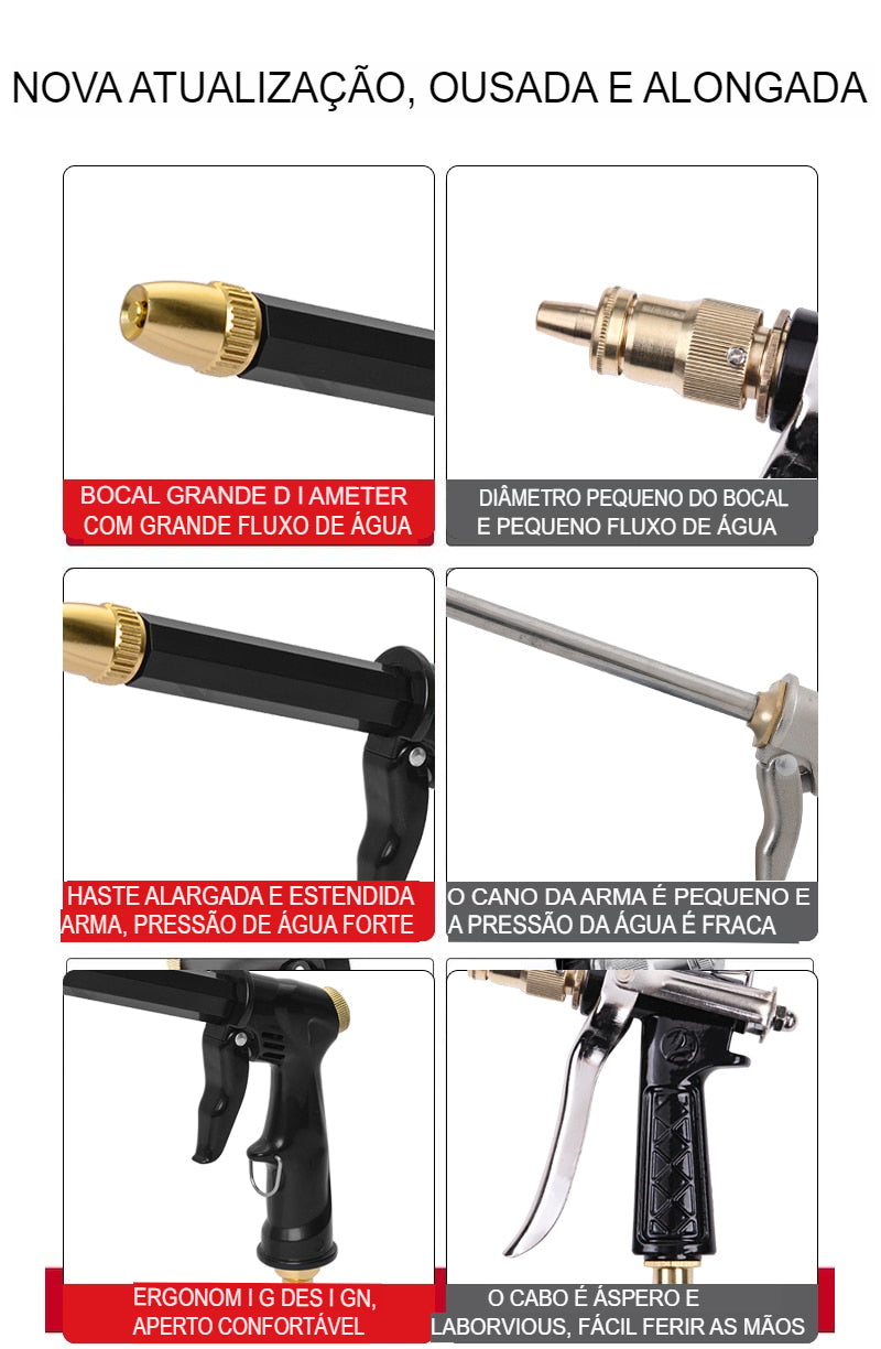 Pistola De Água De Alta Pressão Portátil Para Limpeza