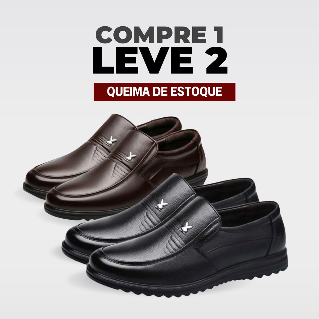 Mocassim de Couro FeetFlex Compre 1 e Leve 2