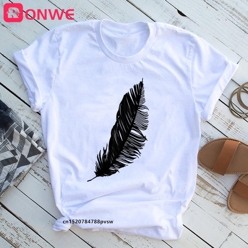 Tshirt feather