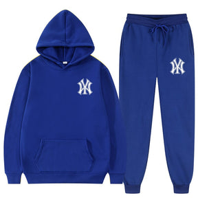 Conjunto 2 peças moletom com capuz e calças de cordão Unissex - New Era Original