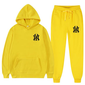 Conjunto 2 peças moletom com capuz e calças de cordão Unissex - New Era Original