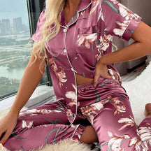 Pijamas Feminino de Seda Colors