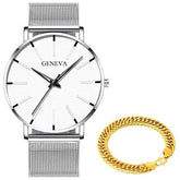 Relógio Minimalista Masculino Geneva