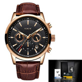 Relógio masculino Luxury LIGE: Elegância e Sofisticação para Todas as Ocasiões