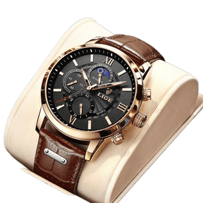 Relógio Masculino Lige Ocean King Tok Novidades Dourado Executivo China 