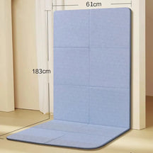 Tapete de Yoga Pilates Ginástica Fitness Antiderrapante Tok Novidades 183x61x0.6cm Azul 