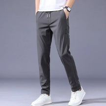 Calça Masculina Comfort Flex Slim C/ Cordão Cinza Escuro / 38 1004