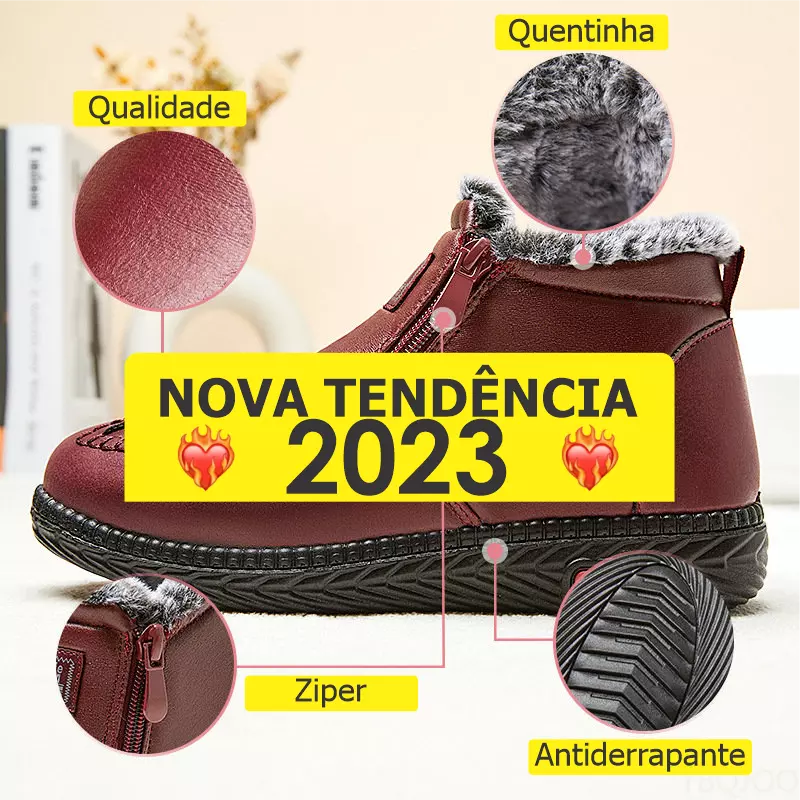 Bota de Inverno HotConfort - Impermeável e Aveludada