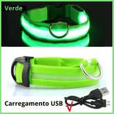 Coleira Luminosa de Led Recarregável: Garanta a Segurança do seu Cão em Passeios Noturnos