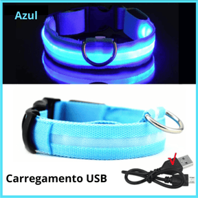 Coleira Luminosa de Led Recarregável: Garanta a Segurança do seu Cão em Passeios Noturnos
