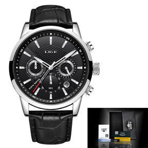 Relógio masculino Luxury LIGE: Elegância e Sofisticação para Todas as Ocasiões